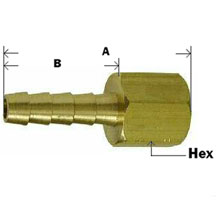 brass female rigid barbed adapter